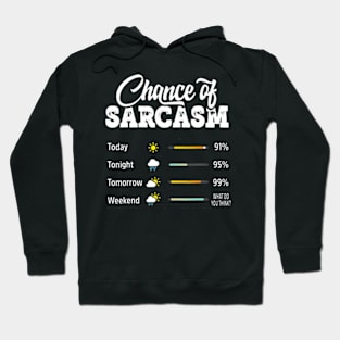 Funny Chance of Sarcasm Humor Fun Sarcasti Hoodie